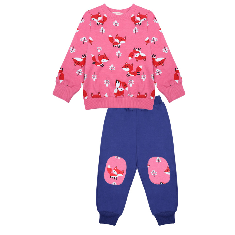 картинка БГ_ЧЗ Комплект для девочки (кофта, брюки)1-4 года, BONITO KIDS/BK1726KP(ЧЗ)/уп.4 шт./меш.240 шт. от BonitoKids