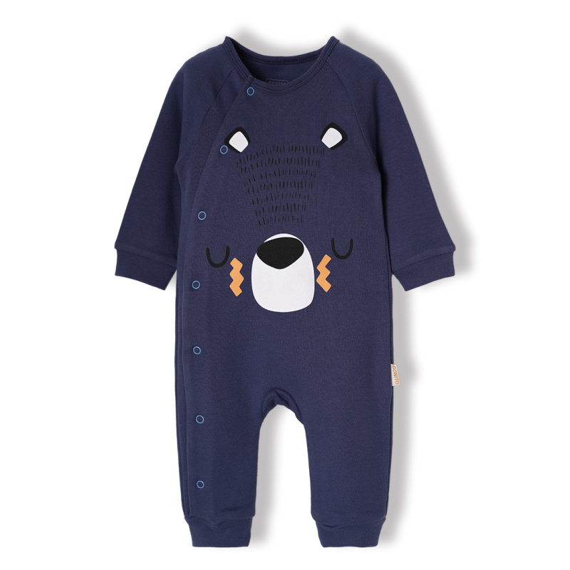 картинка ЧЗ Комбинезон для новорожденных 100% х/б 68-86 см BONITO KIDS/OP1495(ЧЗ)/уп.4шт./меш.360шт. от BonitoKids