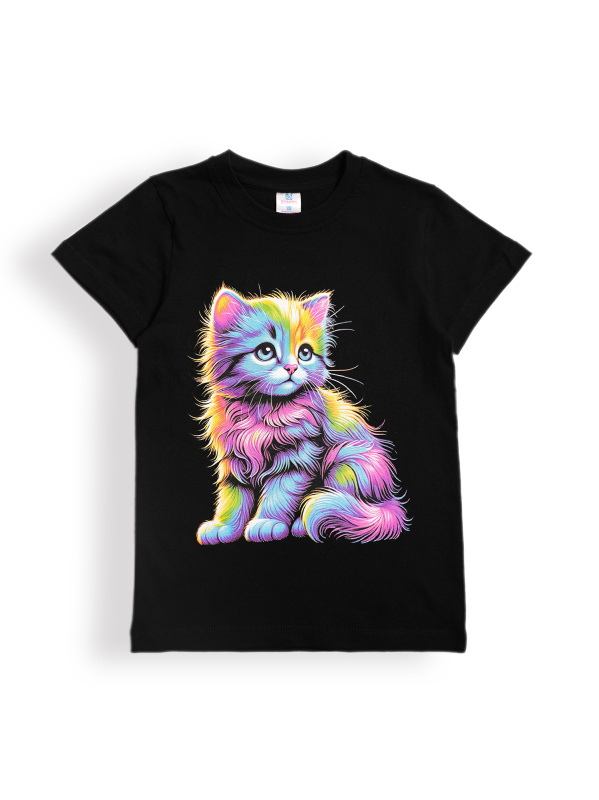 картинка БГ_ЧЗ Футболка для девочки, 5-8 лет, 100% хлопок, BONITO KIDS/BK0002D(01-25)(ЧЗ)/уп.4шт./меш.700шт. от BonitoKids