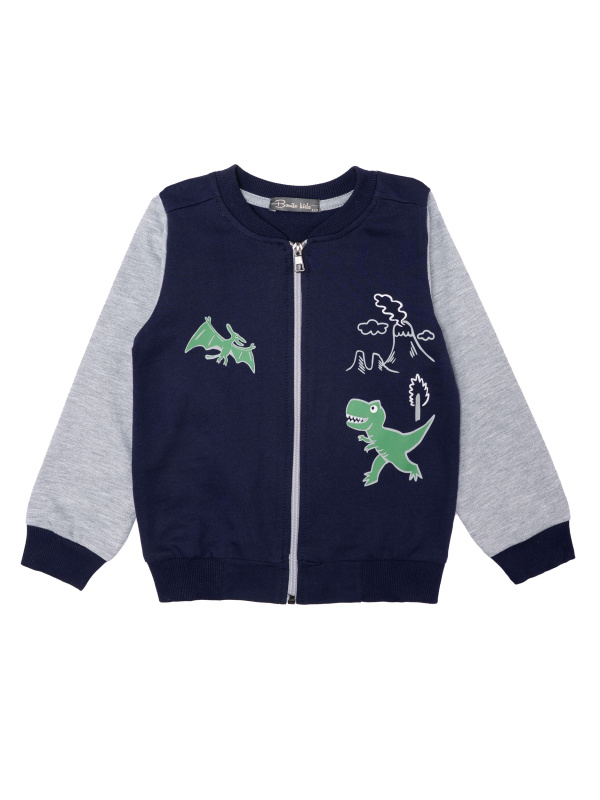 картинка БГ_ЧЗ Бомбер для мальчика 2-5 лет 100% хлопок BONITO KIDS/BK1376BM(2026)(ЧЗ)/уп.4шт./меш.400шт. от BonitoKids