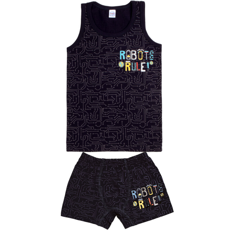 картинка БГ_ЧЗ Комплект для мальчика  (майка,трусы) 8-12 лет BONITO KIDS/BK1680KP/уп.5шт./меш.450шт. от BonitoKids