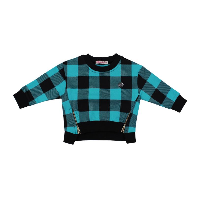 картинка ЧЗ Кофта для девочки 2-5 лет. 92% хлопок 8% лайкра BONITO KIDS/BK1150K(ЧЗ)/уп.4шт./меш.500шт. от BonitoKids