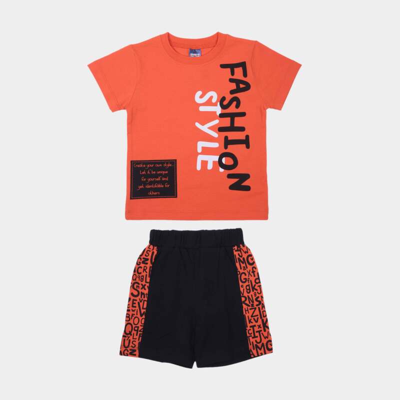 картинка ЧЗ Комплект для мальчика (футболка и шорты) 3-7 лет 95% хлопок, 5% эластан BONITO KIDS/OP1817(ЧЗ)/уп.5шт./меш.300шт. от BonitoKids