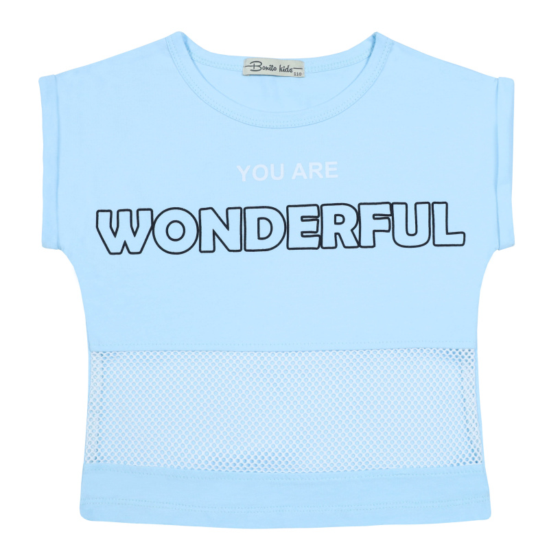 картинка КГ_БГ Футболка для девочки 5-8 лет 92% хлопок, 8% лайкра BONITO KIDS/BK1580F/уп.4шт./меш.600шт. от BonitoKids