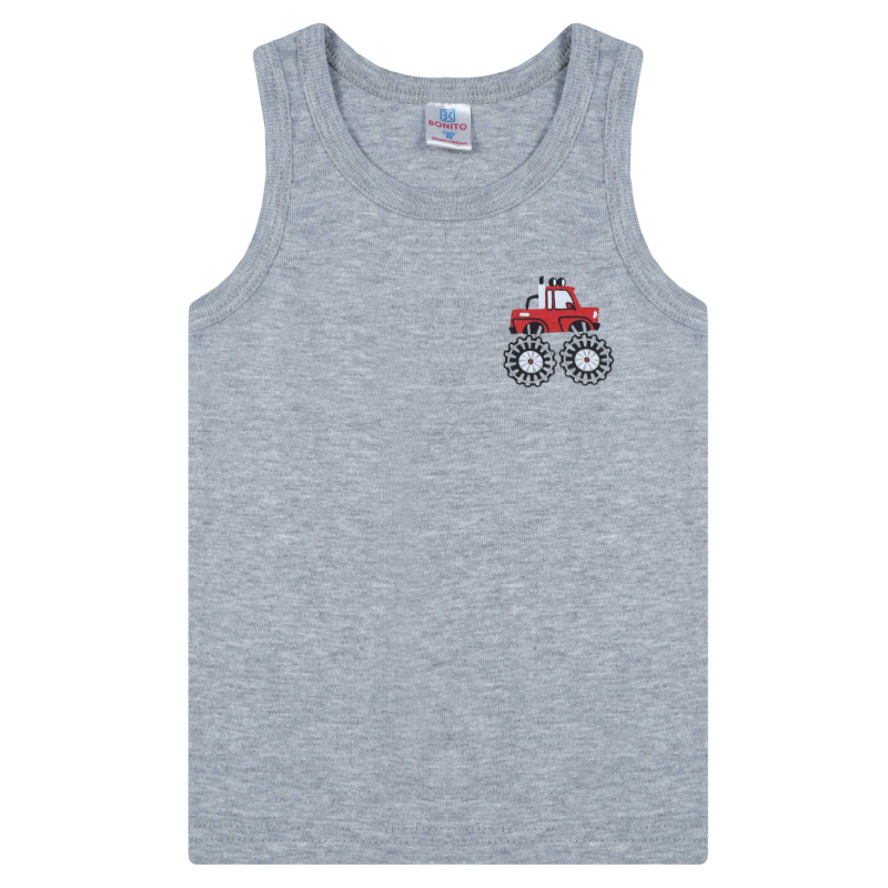 картинка БГ_ЧЗ Майка для мальчика 2-6 лет 100% хлопок BONITO KIDS/BK0535M(ЧЗ)/уп.5шт./меш.900шт. от BonitoKids