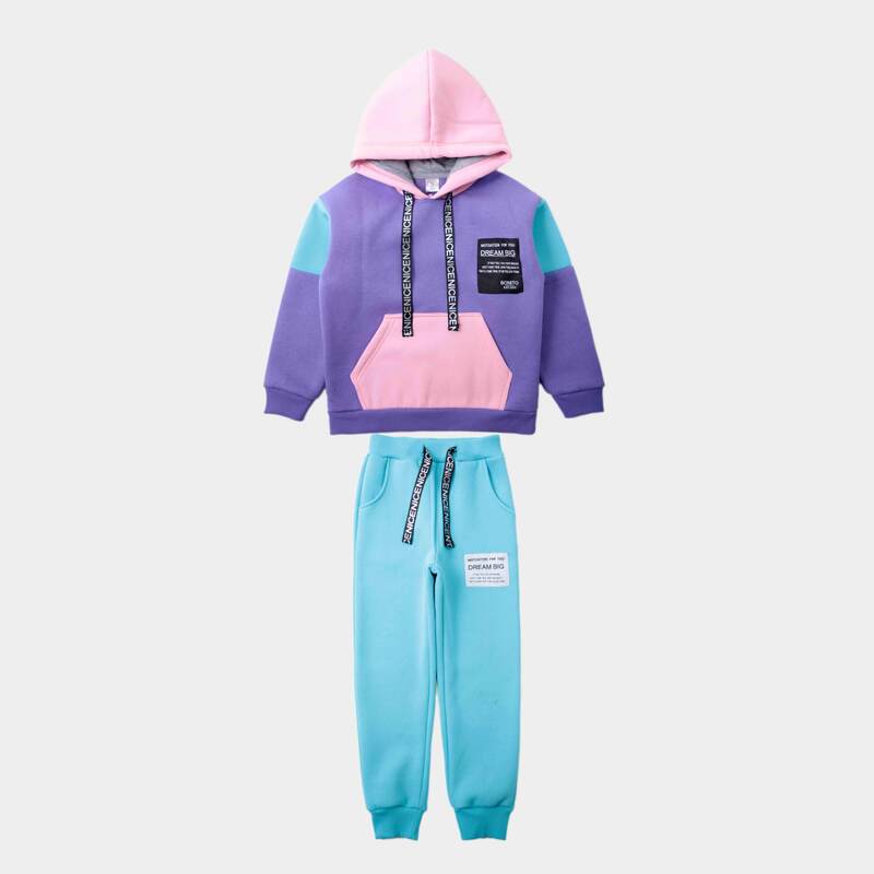 картинка ЧЗ Комплект для девочки (худи и брюки), 8-12 лет, 80% хлопок, 20% полиэстер, BONITO KIDS/OP1912(ЧЗ)/уп.5шт./меш.60шт. от BonitoKids