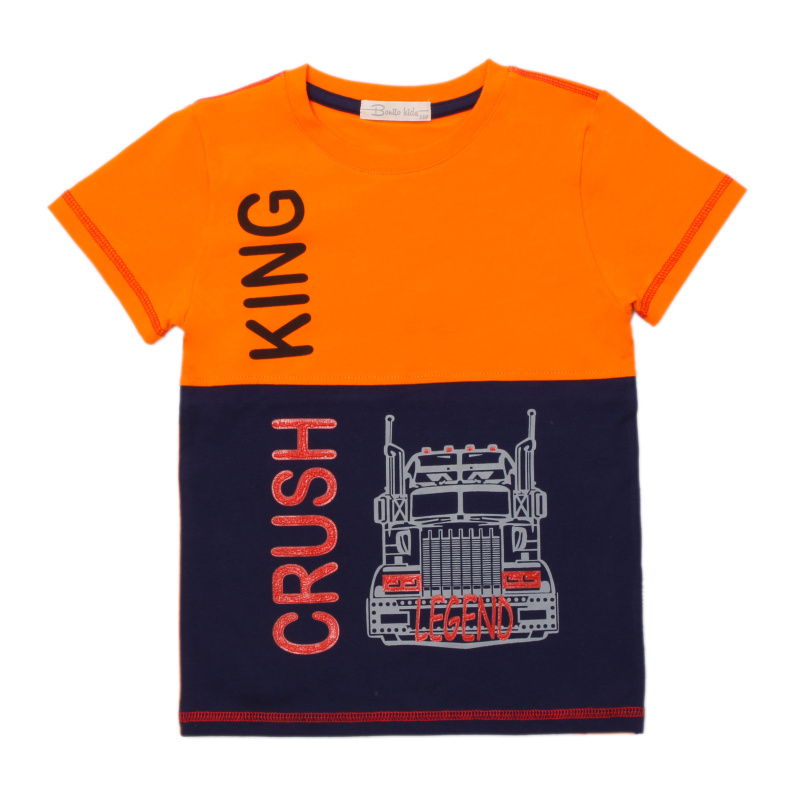 картинка Футболка для мальчика 3-7 лет 92% хлопок, 8% лайкра BONITO KIDS/BK1694F/уп.5шт./меш.550шт. от BonitoKids