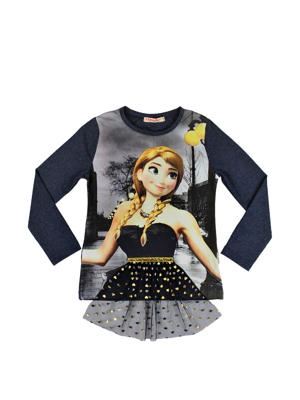 картинка КГЛ_ОТ Лонгслив для девочки 5-8 лет. 65% х/б 5% лайкра,30% пэ. BONITO KIDS/BK982F/уп.4шт./меш.540шт. от BonitoKids