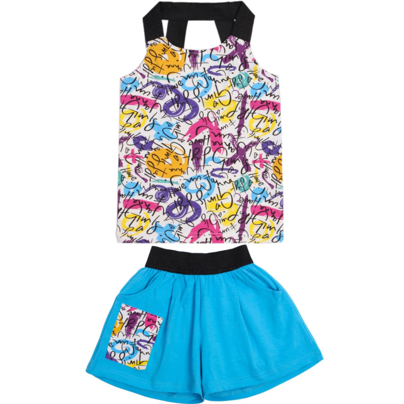 картинка КГ_БГ Комплект для девочки (майка и шорты) 3-7 лет 95% хлопок, 5% эластан BONITO KIDS/OP1394/уп.5шт./меш.350шт. от BonitoKids