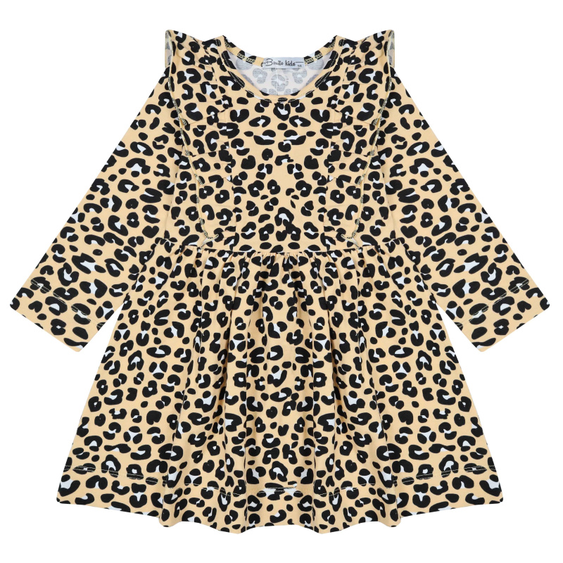 картинка БГ_ЧЗ Платье для девочки 3-7 лет 92% хлопок, 8% лайкра BONITO KIDS/BK1792P(09-24)(ЧЗ)/уп.5шт./меш.350шт. от BonitoKids