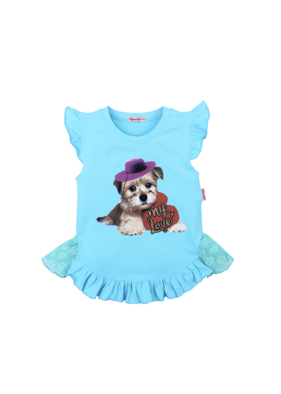 картинка Футболка для девочки 5-8 лет 92% хлопок, 8% лайкра BONITO KIDS/BK1195K/уп.4шт./меш.600шт. от BonitoKids