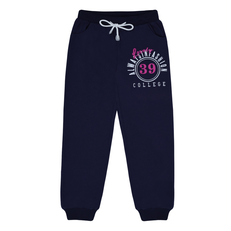 картинка БГ_ЧЗ Брюки для девочки, 8-12 лет, 100% х/б, BONITO KIDS/BK1616B(ЧЗ)/уп.5шт/меш.300шт. от BonitoKids