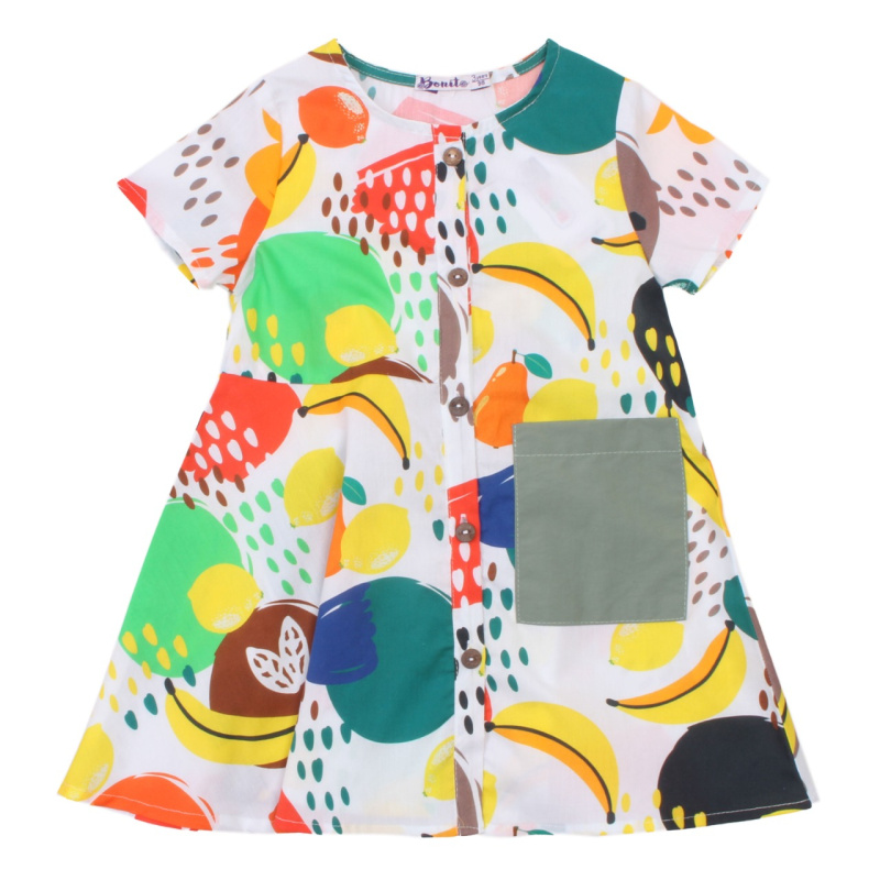 картинка БГ Платье для девочки, 3-7 лет 100% х/б, BONITO KIDS/OP1667/ уп.5шт./меш.500шт. от BonitoKids