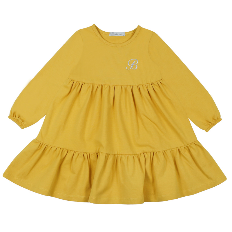 картинка БГ_ЧЗ Платье для девочки 3-7 лет 92% хлопок, 8% лайкра	 BONITO KIDS/BK1561P(12-22)(ЧЗ)/уп.5шт./меш.250шт. от BonitoKids