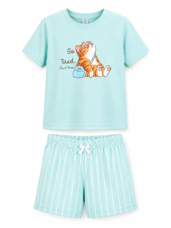 картинка БГ_ЧЗ Пижама для девочки 10-14 лет 100% хлопок BONITO KIDS/BK1823PD(ЧЗ)/уп.5шт./меш.200шт.  от BonitoKids