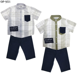 картинка Комплект для мальчика (рубашка и шорты) 3-7 лет 100% хлопок BONITO KIDS /уп.5шт./меш.150шт. от BonitoKids