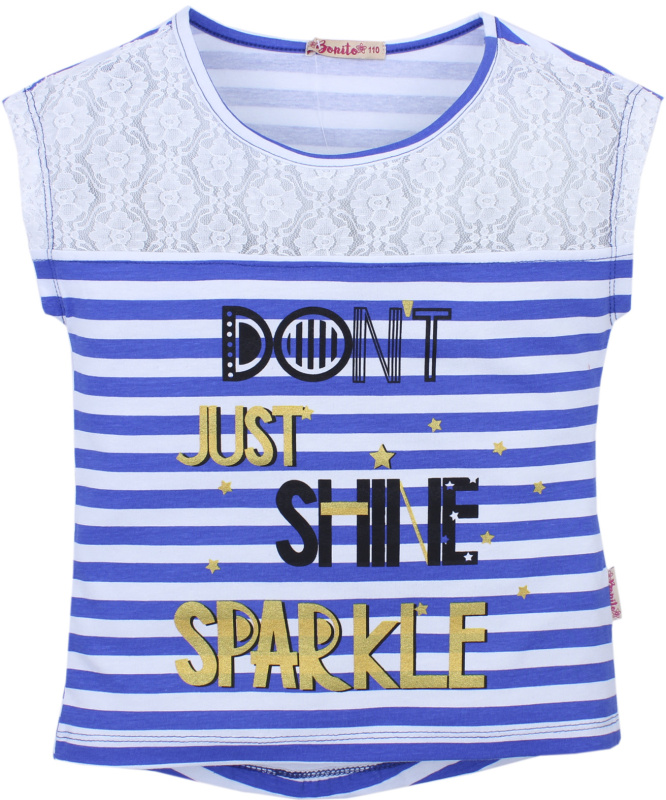 картинка ЧЗ Футболка для девочки 5-9 лет 92% хлопок, 8 % лайкра BONITO KIDS/BK1198K(ЧЗ)/уп.5шт./меш.700шт. от BonitoKids