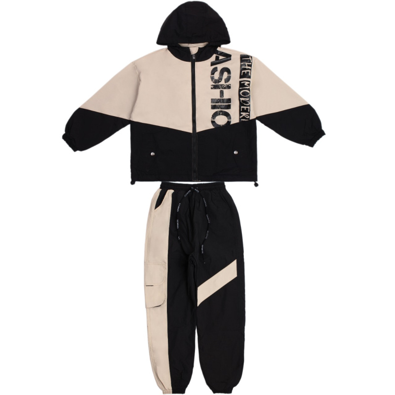 картинка БГ_ЧЗ Костюм для девочек (толстовка, трико), 9-12 лет, 100% п/э, BONITO KIDS/OP101(ЧЗ)/уп.4шт./меш.100шт. от BonitoKids