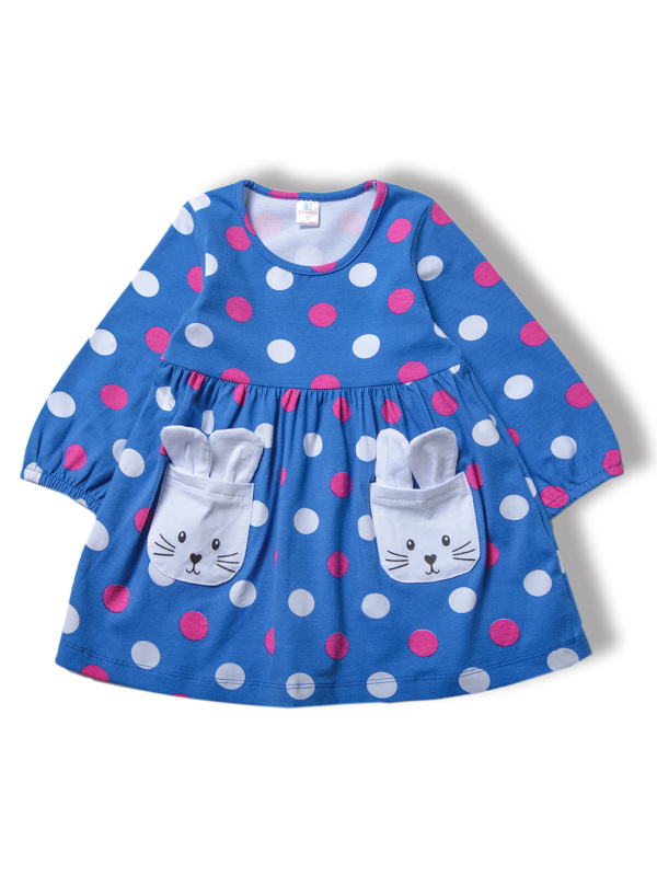 картинка БГ_ЧЗ Платье для девочки 2-6 лет 92% хлопок, 8% лайкра BONITO KIDS/SS6013P09-24/уп.5шт./меш.320шт. от BonitoKids