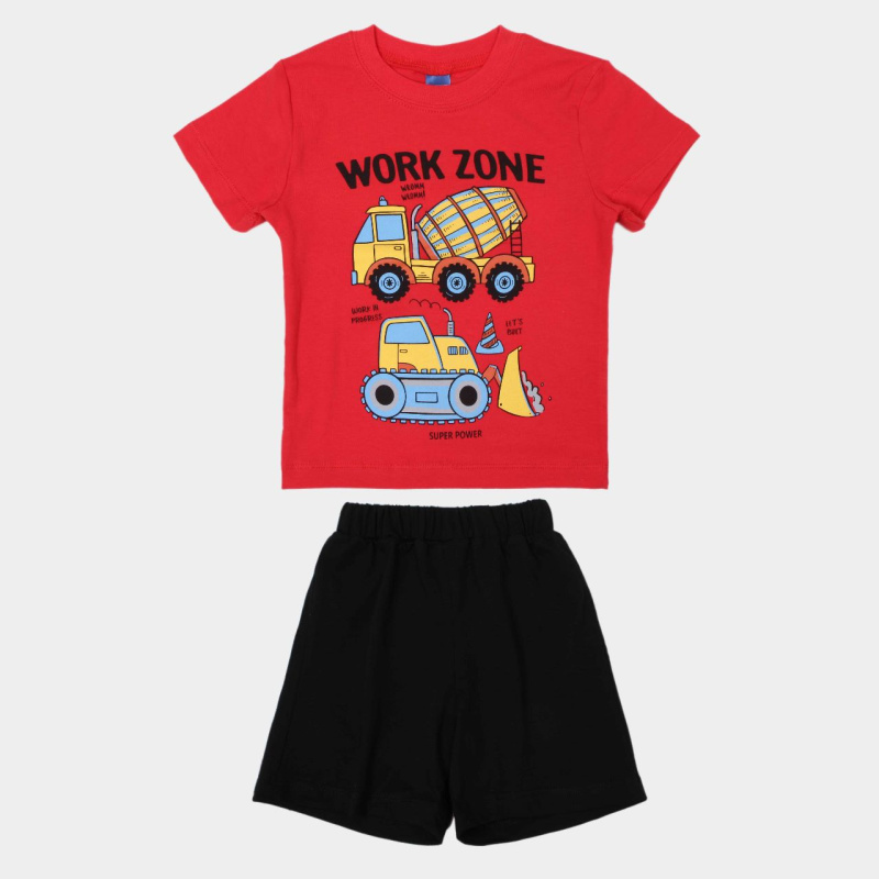 картинка ЧЗ Комплект для мальчика (футболка и шорты) 1-4 лет 100% хлопок BONITO KIDS/OP1820(ЧЗ)/уп.4шт./меш.380шт. от BonitoKids