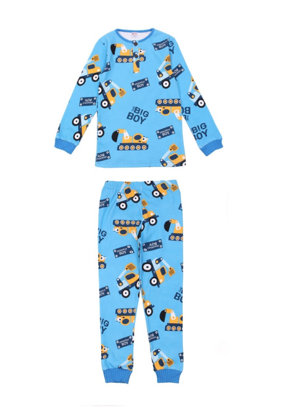 картинка (голубой) Пижама для мальчика 8-12 лет 100% хлопок BONITO KIDS/OP1274/уп.5шт./меш.160шт. от BonitoKids