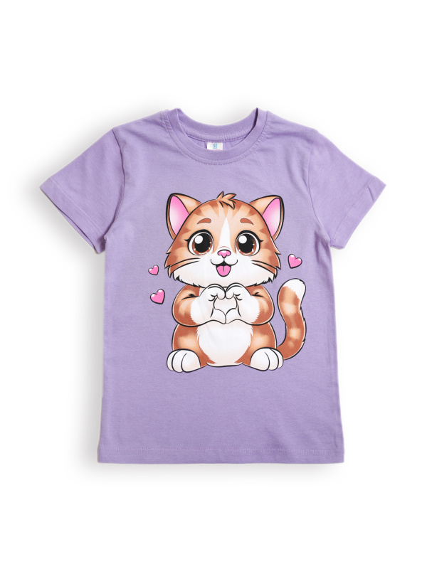 картинка БГ_ЧЗ Футболка для девочки, 5-8 лет, 100% хлопок, BONITO KIDS/BK0002D(01-25)(ЧЗ)/уп.4шт./меш.700шт. от BonitoKids