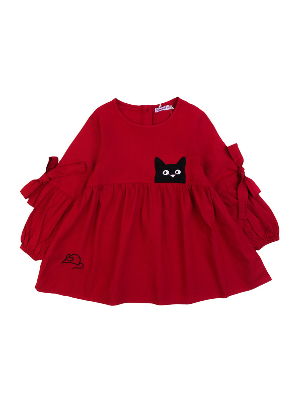 картинка ЧЗ Платье для девочки 3-7 лет 100% хлопок BONITO KIDS/OP1182(11-23)(ЧЗ)/уп.5шт./меш350.шт. от BonitoKids