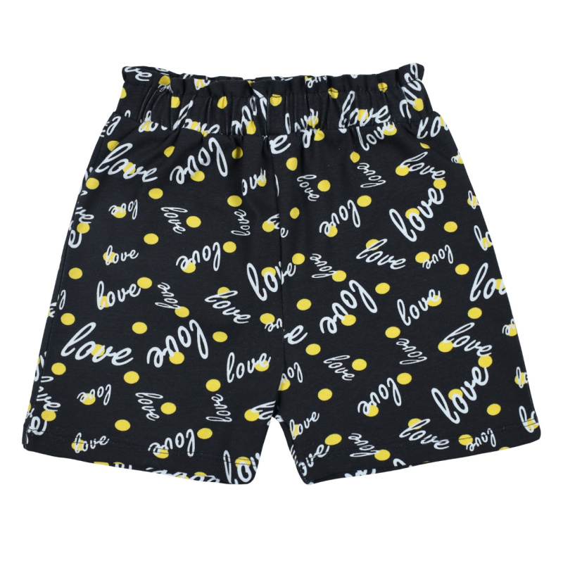 картинка ЧЗ Шорты для девочки 3-7 лет 92% хлопок, 8% лайкра BONITO KIDS/BK1601SH(ЧЗ)/уп.5шт./меш.600шт. от BonitoKids