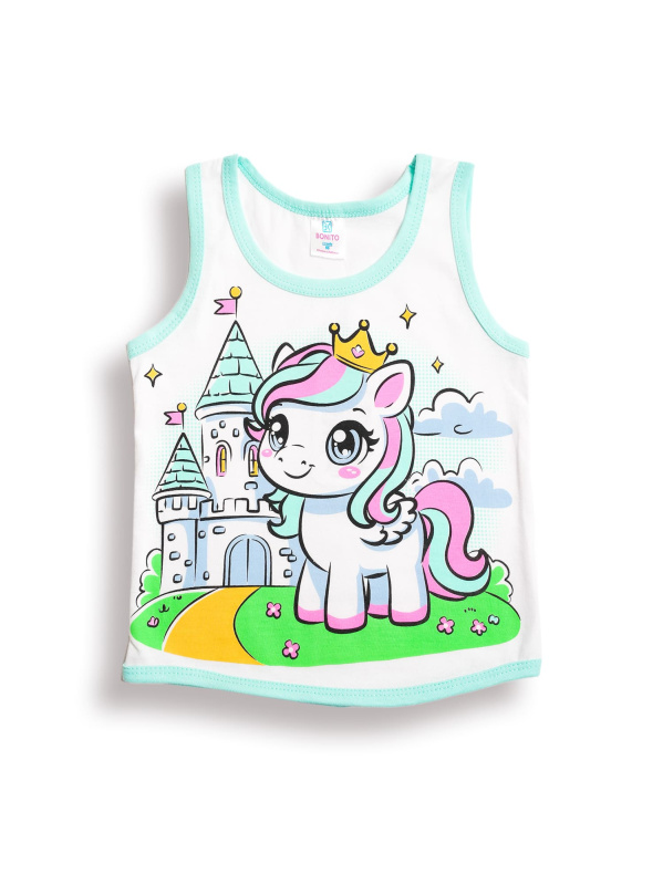 картинка БГ_ЧЗ Майка для девочки 1,5-4 лет 100% хлопок BONITO KIDS/BK0029D(11-24)/уп.4шт./меш.1000шт. от BonitoKids