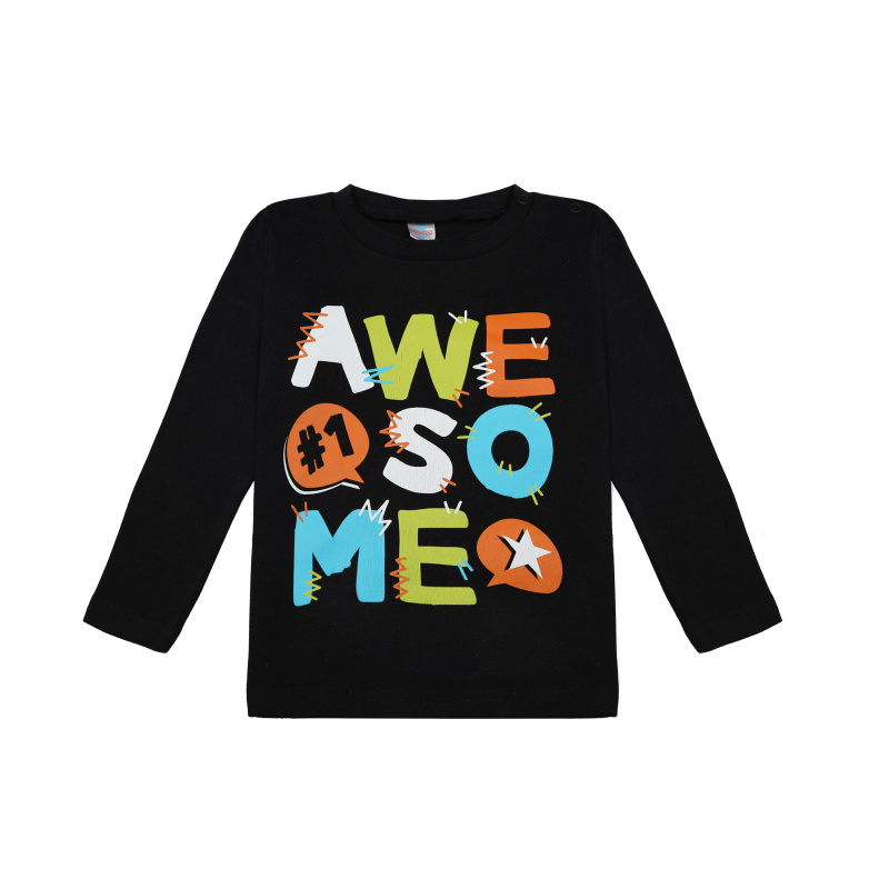 картинка БГ_ЧЗ Лонгслив для мальчика 2-5 лет 100% хлопок BONITO KIDS/BK0008M(08-24)(ЧЗ)/уп.4шт./меш.500шт. от BonitoKids