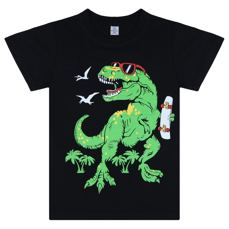 картинка БГ_ЧЗ Футболка для мальчика, 8-12 лет, 100% хлопок, BONITO KIDS/BK0003M(01-24)(ЧЗ)/уп.5шт./меш.600шт. от BonitoKids