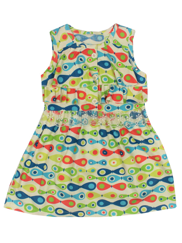 картинка КГ Платье для девочки 1-4 лет 100% хлопок BONITO KIDS/BK286P/уп.4шт./меш.512шт. от BonitoKids