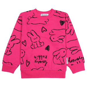 картинка БГ_ЧЗ Свитшот для девочки 3-7 лет 100% хлопок BONITO KIDS/BK1718T(07-24)(ЧЗ)/уп.5шт./меш.300шт. от BonitoKids