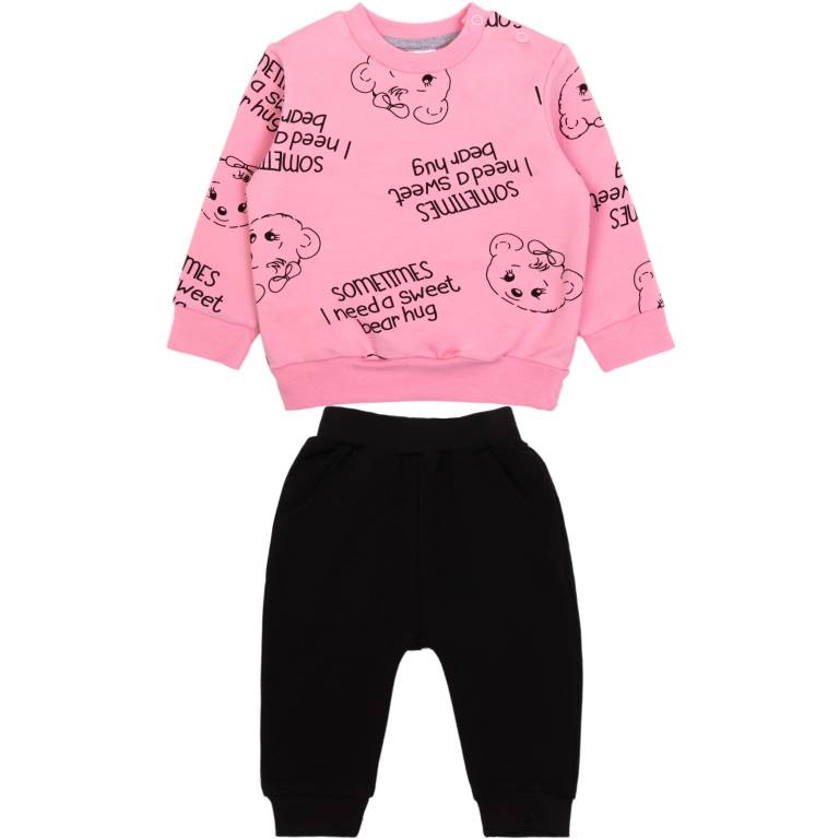 картинка БГ_ЧЗ Комплект для девочки (толстовка и брюки), 68-86 см, 65% хлопок, 27% полиэстер, 8% эластан, BONITO KIDS/OP1753/уп.4шт./меш.224шт. от BonitoKids