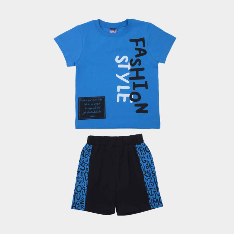 картинка ЧЗ Комплект для мальчика (футболка и шорты) 3-7 лет 95% хлопок, 5% эластан BONITO KIDS/OP1817(ЧЗ)/уп.5шт./меш.300шт. от BonitoKids