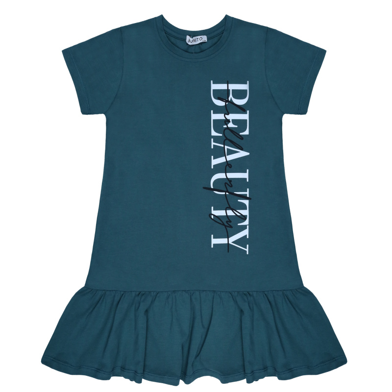 картинка БГ_ЧЗ Платье для девочки 8-12 лет 92% хлопок, 8% лайкра BONITO KIDS/BK1603P(ЧЗ)/уп.5шт./меш.300шт. от BonitoKids