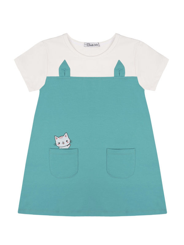 картинка БГ_ЧЗ Платье для девочки 3-7 лет, 92% хлопок  8% эластан, BONITO KIDS/BK1847P(ЧЗ)/уп.5шт./меш.400шт. от BonitoKids