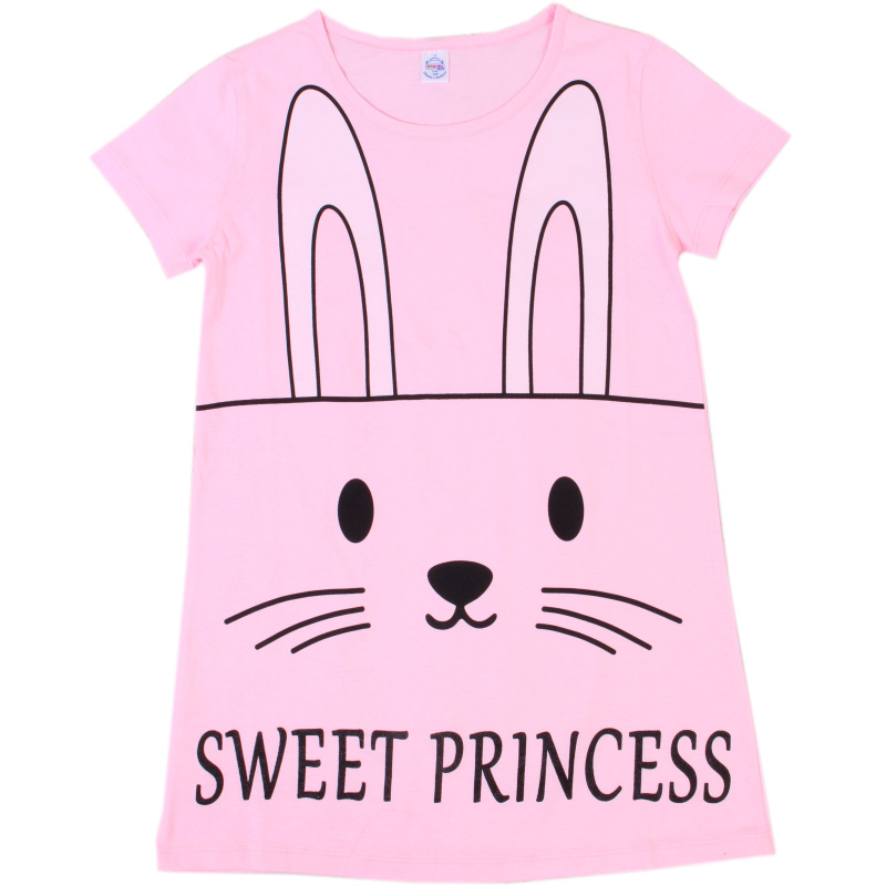 картинка БГ_ЧЗ Ночная сорочка для девочки 8-12 лет 100% хлопок BONITO KIDS/SS6010(01-24)(ЧЗ)/уп.5шт./меш.490шт. от BonitoKids