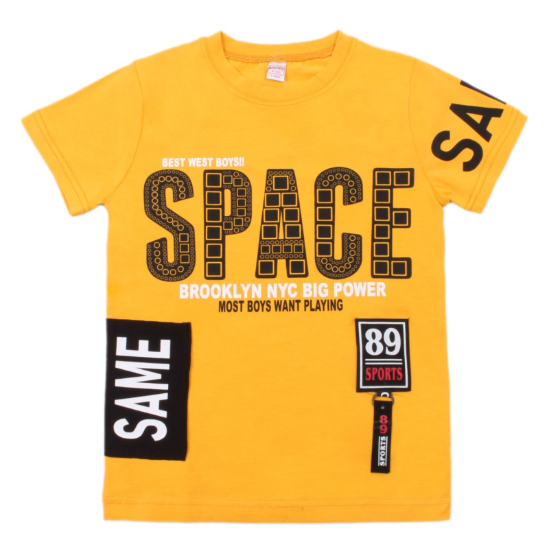 картинка ЧЗ Футболка для мальчика 8-12 лет 95% хлопок, 5% эластан BONITO KIDS/OP1421(ЧЗ)/уп.5шт./меш.450шт. от BonitoKids