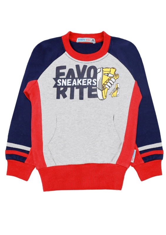 картинка КГ Кофта для мальчика 3-7 лет, 100% хл., BONITO KIDS/BK490K/уп5шт./меш.300шт. от BonitoKids