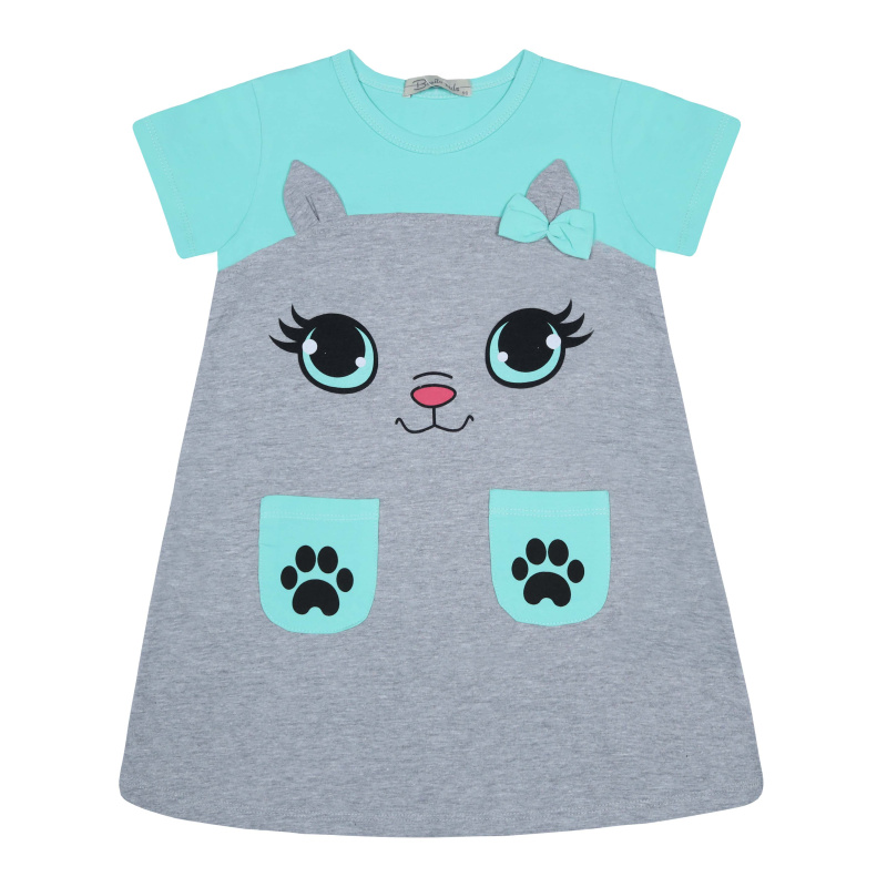 картинка БГ_ЧЗ Платье для девочки 3-7 лет 92% хлопок, 8% лайкра BONITO KIDS/BK1567P(05-24)(ЧЗ)/уп.5шт./меш.400шт. от BonitoKids