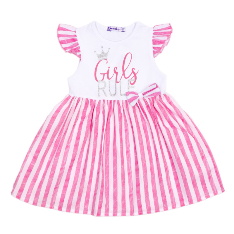 картинка ЧЗ Платье для девочки, 2-6 лет, 95% хлопок, 5% эластан, BONITO KIDS/OP1672(ЧЗ)/уп.5шт./меш.625шт. от BonitoKids