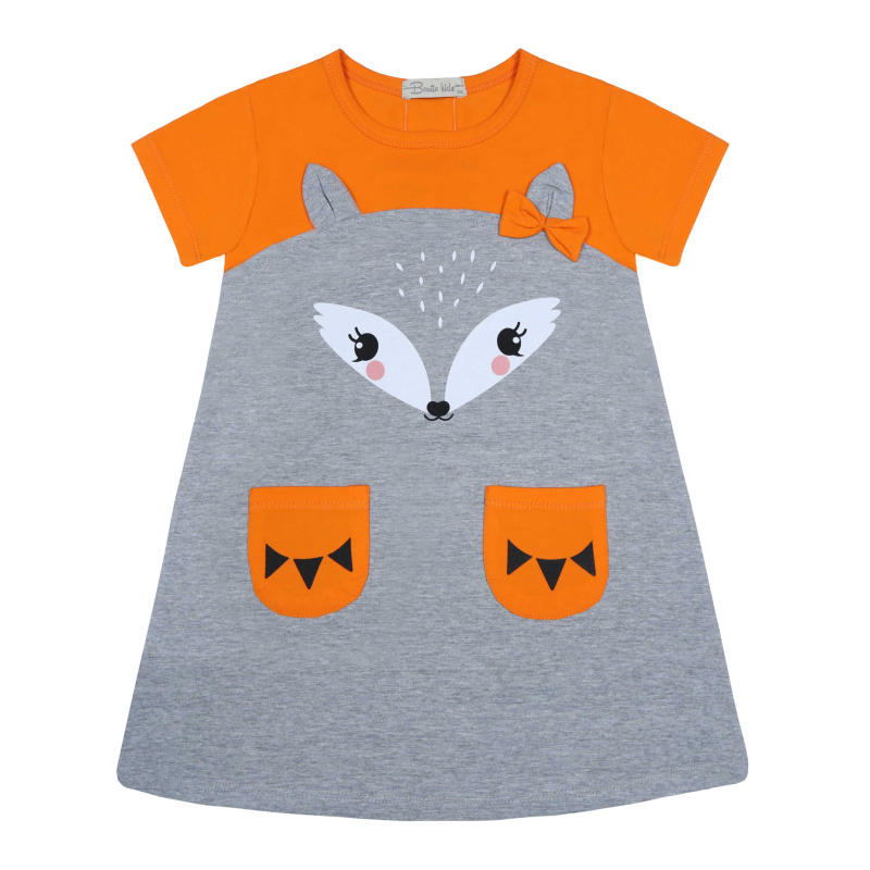 картинка БГ_ЧЗ Платье для девочки 3-7 лет 92% хлопок, 8% лайкра BONITO KIDS/BK1567P(05-24)(ЧЗ)/уп.5шт./меш.400шт. от BonitoKids