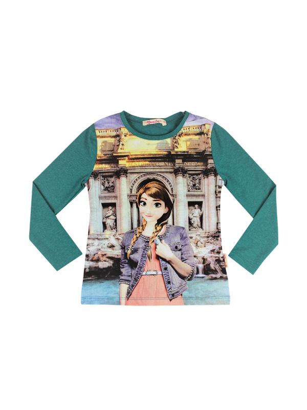 картинка КГЛ_ОТ Лонгслив для девочки 5-8 лет. 65% х/б 5% лайкра,30% пэ. BONITO KIDS/BK982F/уп.4шт./меш.540шт. от BonitoKids