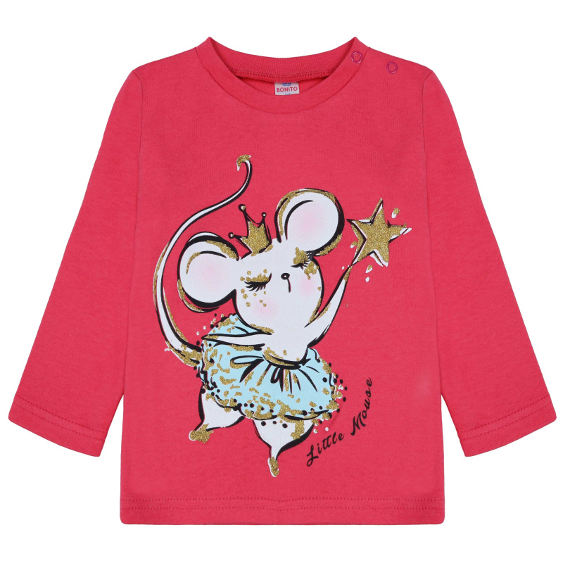 картинка БГ_ЧЗ Кофта для девочки 1,5-4 лет 100% хлопок BONITO KIDS/BK0006D(05-23)(ЧЗ)/уп.4шт./меш.500шт. от BonitoKids