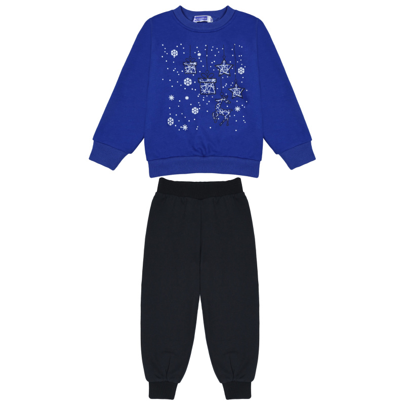 картинка БГ_ЧЗ Комплект для мальчика (свитшот и штаны) 3-7 лет 100% хлопок BONITO KIDS/BK5400КР(01-23)(ЧЗ)/уп.5шт./меш.140шт. от BonitoKids