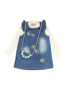 картинка КГ_ОТ Комплект для девочки (сарафан, кофта) 2-5 лет, 80% хб 20% п/э, BONITO KIDS/OP784/уп.4шт./меш.240шт. от BonitoKids