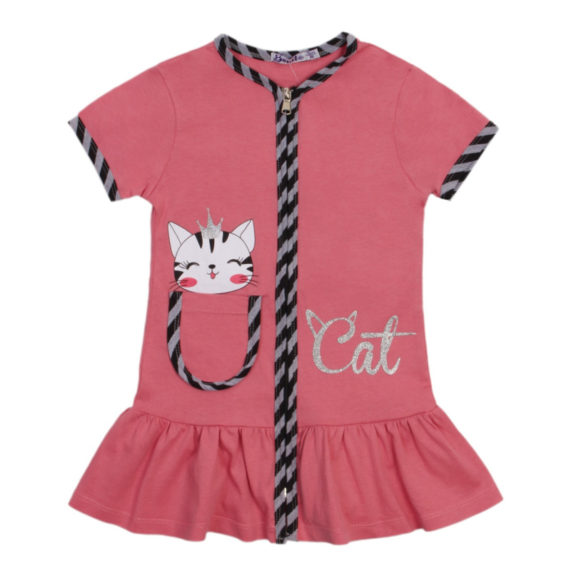 картинка ЧЗ Халат для девочки 3-7 лет 100% хлопок BONITO KIDS/OP1397(ЧЗ)/уп.5 шт./меш.400шт. от BonitoKids