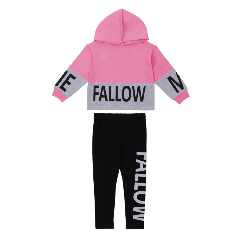 картинка ЧЗ Комплект для девочек (толстовка, леггинсы) 5-8 лет, Футер 2-х нитка BONITO KIDS/OP1238(ЧЗ)/уп.4 шт./меш.144 шт. от BonitoKids