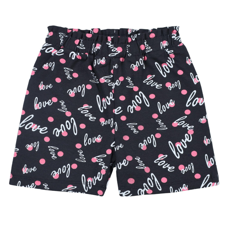 картинка ЧЗ Шорты для девочки 3-7 лет 92% хлопок, 8% лайкра BONITO KIDS/BK1601SH(ЧЗ)/уп.5шт./меш.600шт. от BonitoKids